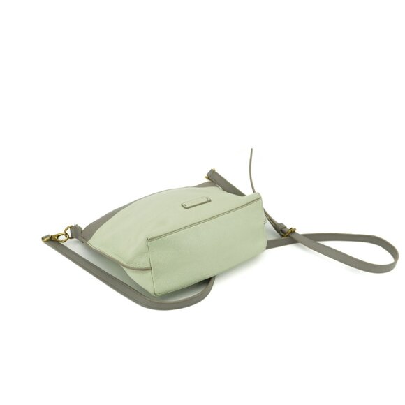 Fossil Crossbody Bag NEW Genuine Leather Mint Cream Color Block Messenger Purse - Picture 5 of 8